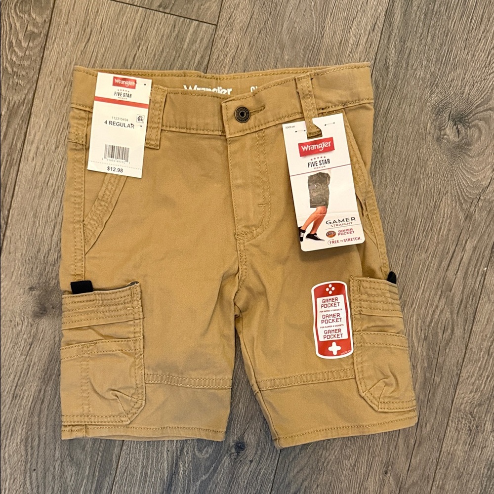 Boy’s Wrangler Tan Cargo Shorts